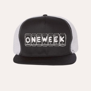 One Week Records - Merch - Logo Trucker Hat - Black and White